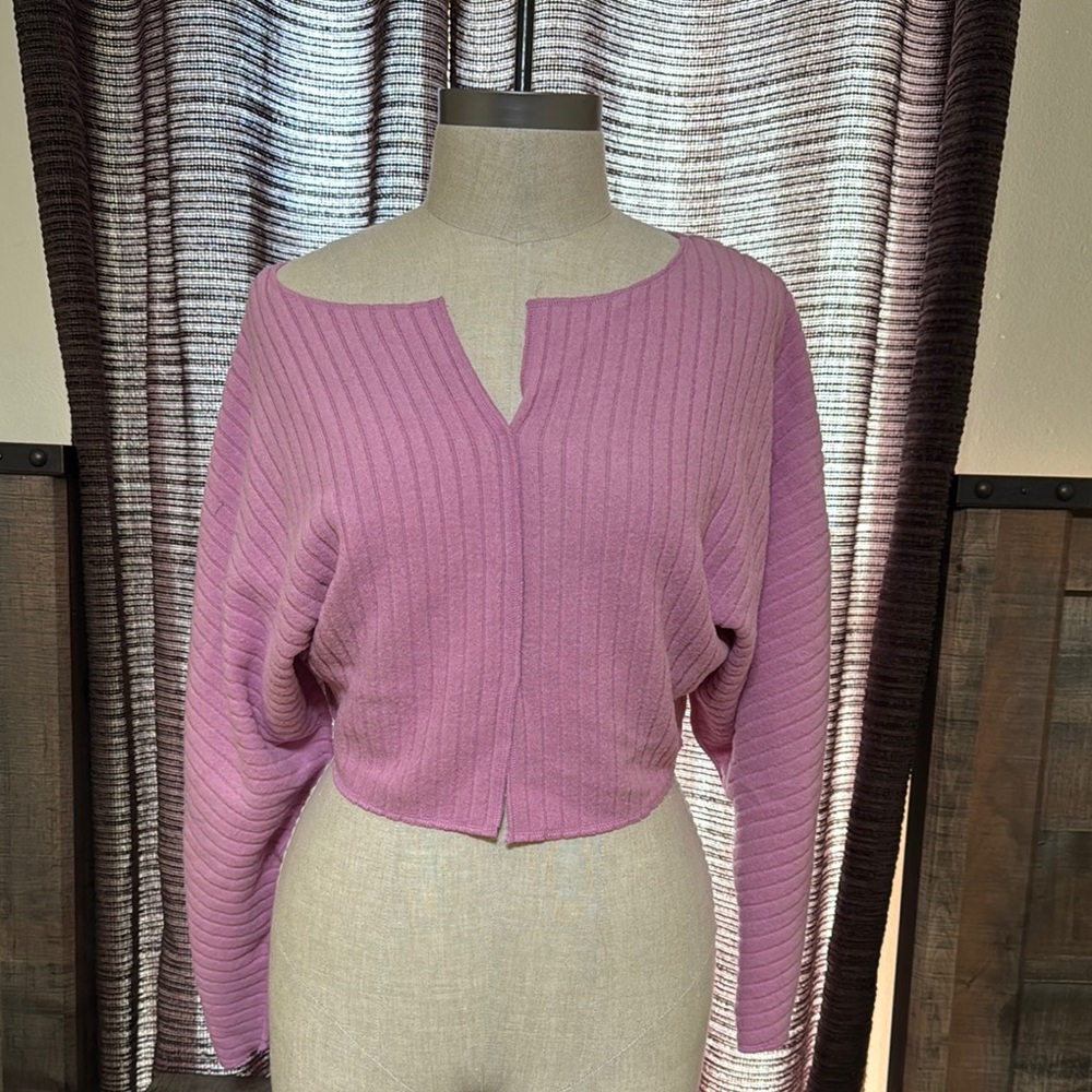 Out from under urban outfitters brand Pink Ribbed Knit Cardigan